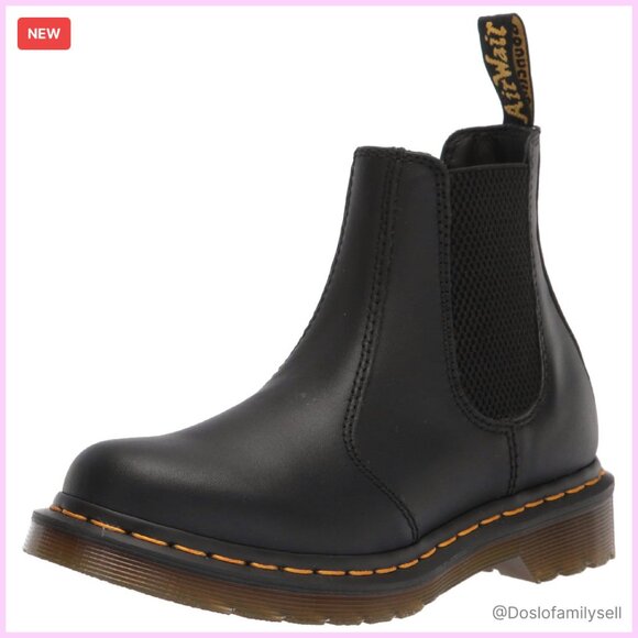 Chelsea Boots Black Nappa Leather Classic Retro Chic Ankle Boots Slip On